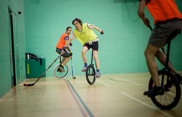 Unicycle hockey seesion 1-1