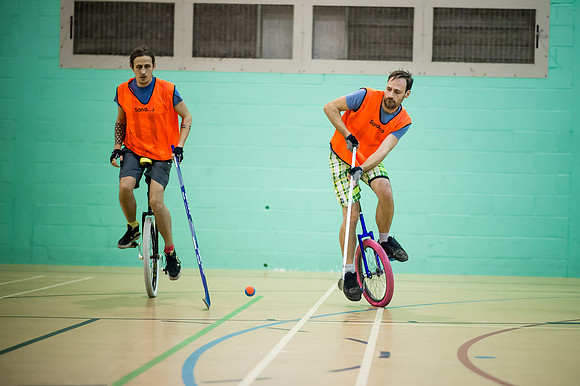 Unicycle hockey seesion 1-2